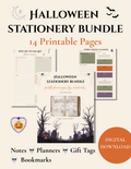 Halloween Stationery Bundle | Printable Planner, Gift Tags & Bookmarks