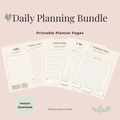 Daily Planning Bundle / Printable Planner Pages