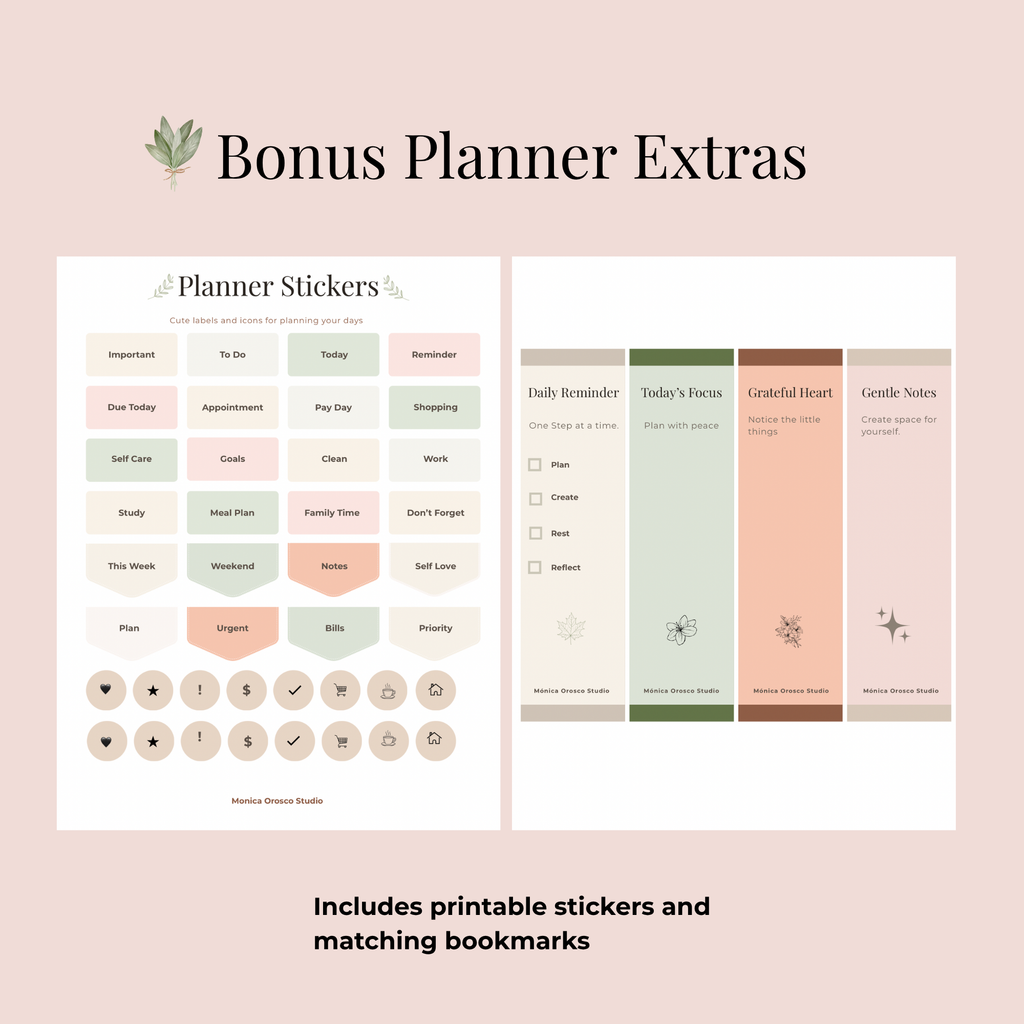 Daily Planning Bundle / Printable Planner Pages