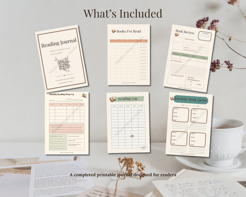 Reading Journal / Printable Book Tracker & Reading Log