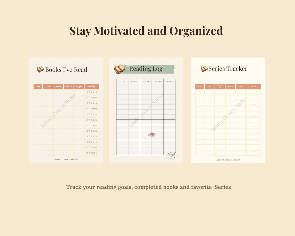 Reading Journal / Printable Book Tracker & Reading Log