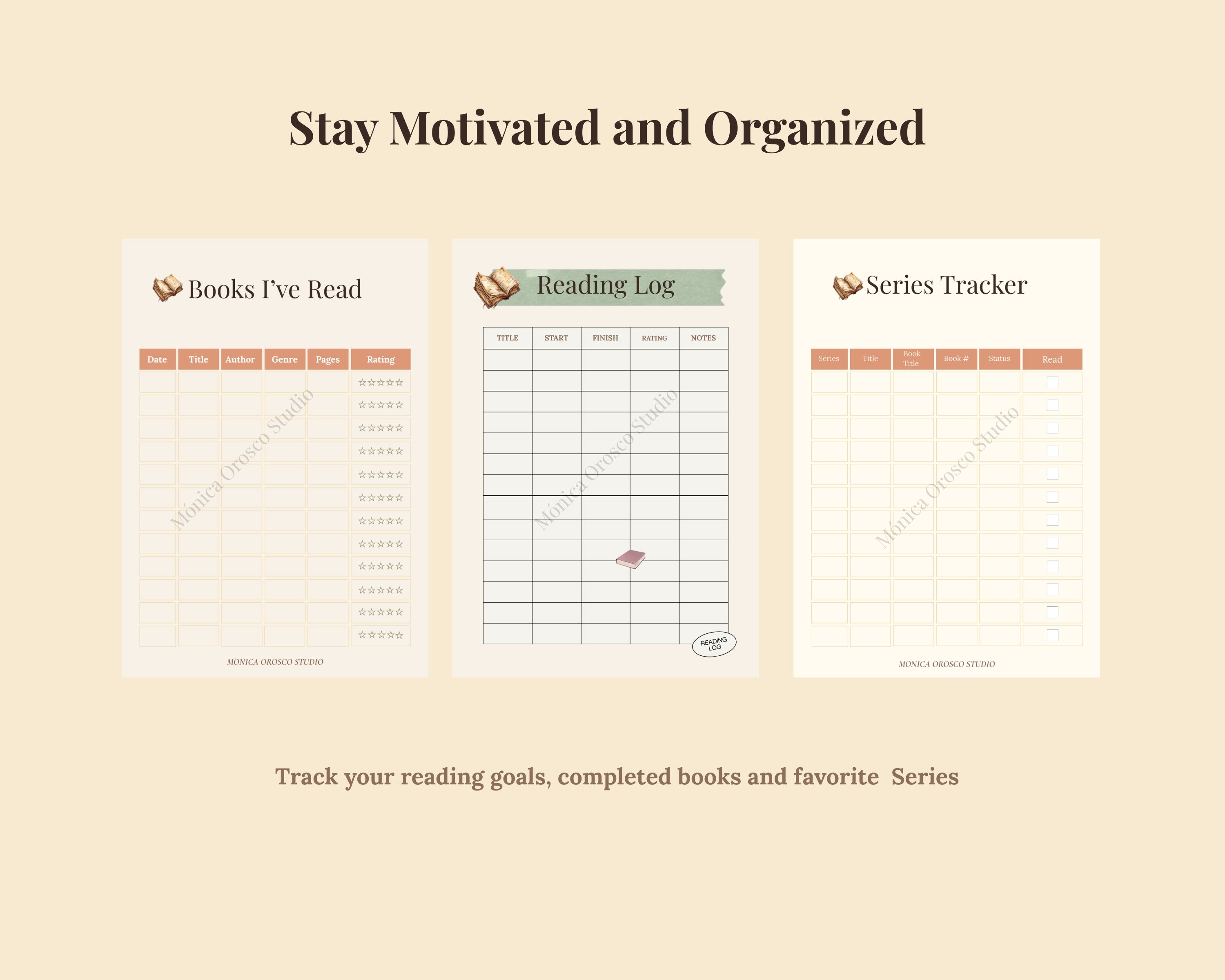 Reading Journal / Printable Book Tracker & Reading Log