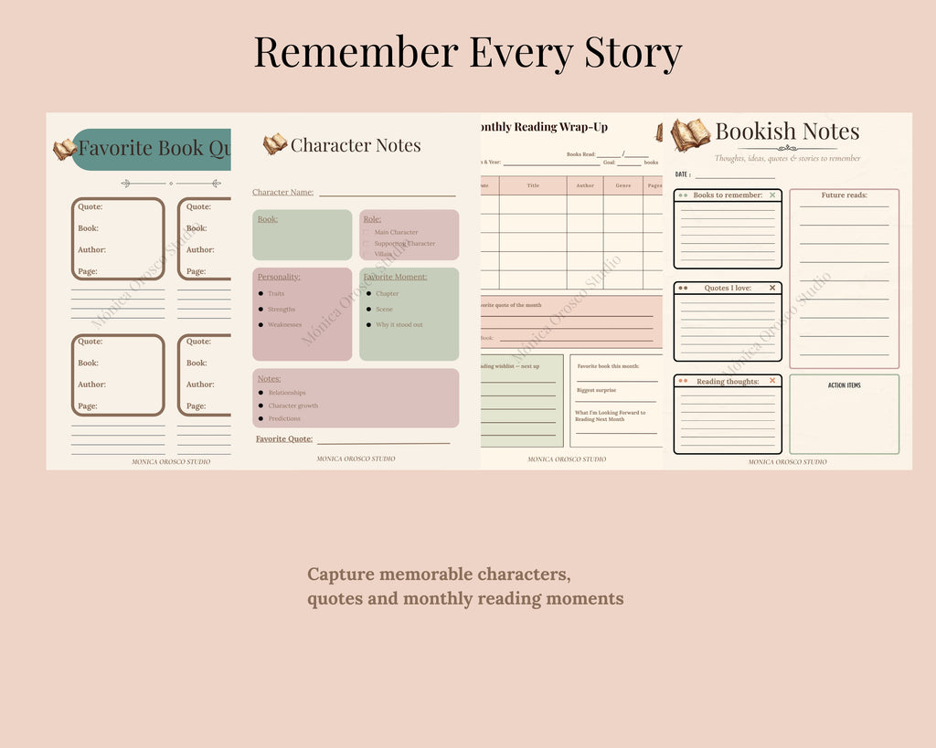 Reading Journal / Printable Book Tracker & Reading Log