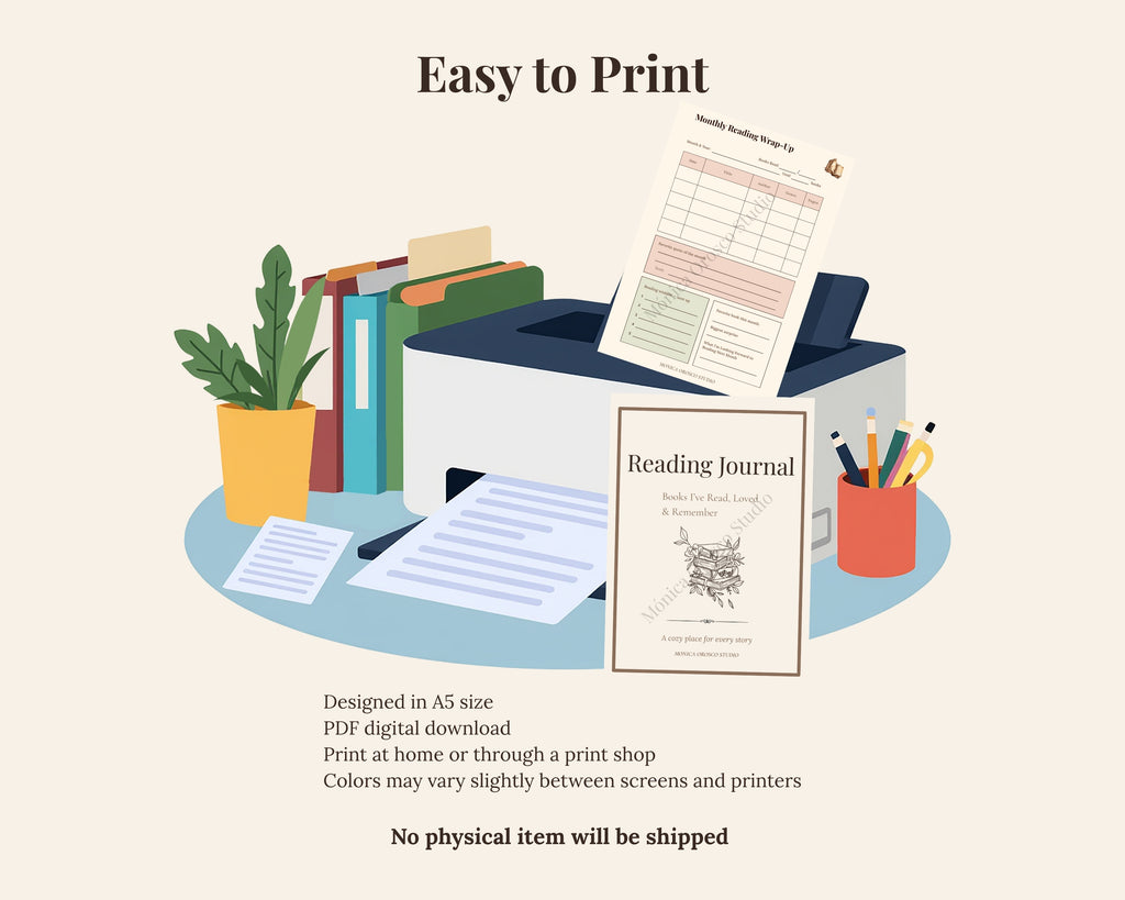 Reading Journal / Printable Book Tracker & Reading Log